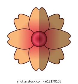 cute flower isolated icon vector illustration design