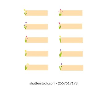 Cute Flower Label Name Tag