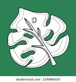 Marca digital de la naturaleza de la flor y la hoja