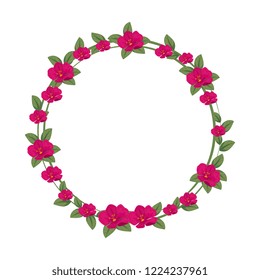 cute flower with leafs crown