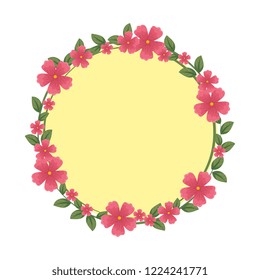 cute flower with leafs crown