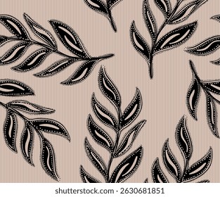 cute flower leaves patterns design
