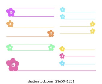 Cute Flower List Point Listing Infographics