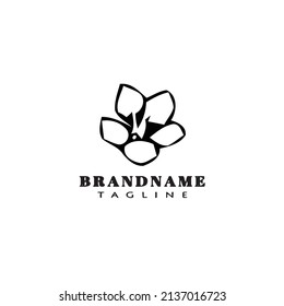 süßes florales Logo schöne Symbol Design Vorlage schwarz moderne einzelne Vektorgrafik