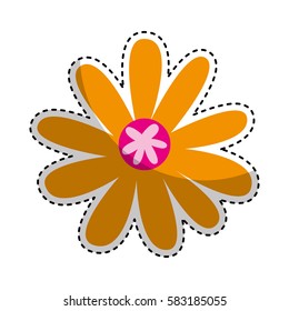 cute flower nature icon