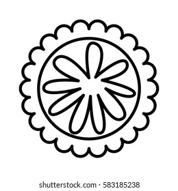 cute flower nature icon