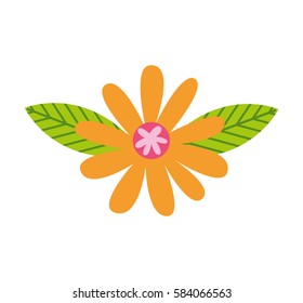 cute flower nature icon