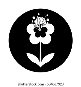 cute flower nature icon