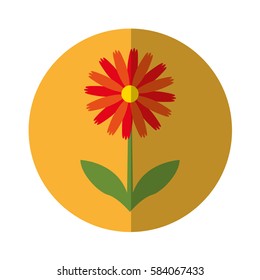 cute flower nature icon