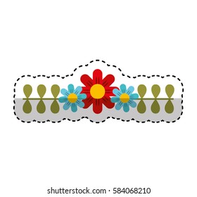 cute flower nature icon