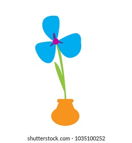 Cute flower on a pot