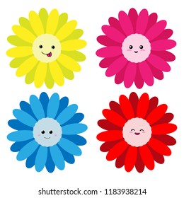 Cute flower on white background