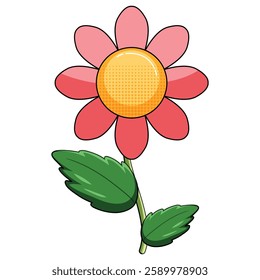 Cute flower on white background