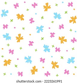 Fleur mignonne Orange Rose Vert Confetti Sprinkle Sparkle Ditsy Floral Brillant Petit Point Polkadot Mini Plus Ligne Croisée Abstrait Motif Coloré Pastel Harmonieux Arrière-Plan Harmonieux