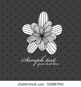 cute flower over gray background. vector illustration