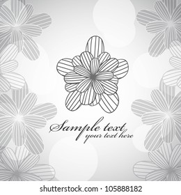 cute flower over gray background. vector illustration