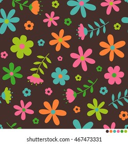 Cute flower pattern background