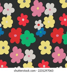 cute flower pattern illustration draw drawing floral graphic design vector art children kids kid child fashion trend texture textile