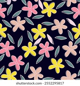 cute flower pattern image for fabric textile or wall decoration