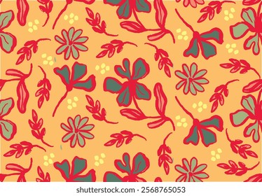 Cute flower pattern image for fabric textile or wall decoration