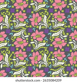 cute flower pattern image for fabric textile or wall decoration