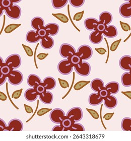 cute flower pattern image for fabric textile or wall decoration