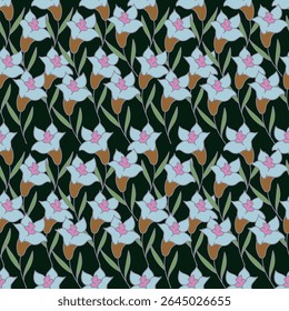 cute flower pattern image for fabric textile or wall decoration
