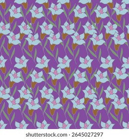 süßes Blumenmuster-Bild für Textil- oder Wanddekoration
