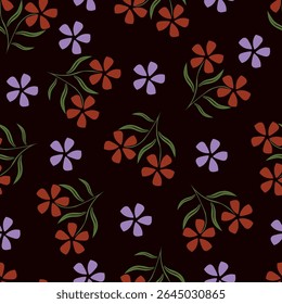 süßes Blumenmuster-Bild für Textil- oder Wanddekoration
