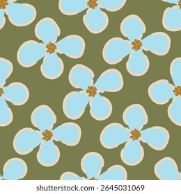 cute flower pattern image for fabric textile or wall decoration
