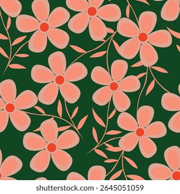 cute flower pattern image for fabric textile or wall decoration
