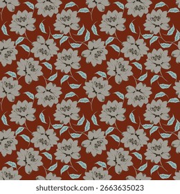 cute flower pattern image for fabric textile or wall decoration