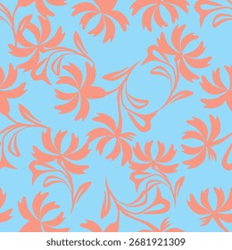 süßes Blumenmuster-Bild für Textil- oder Wanddekoration