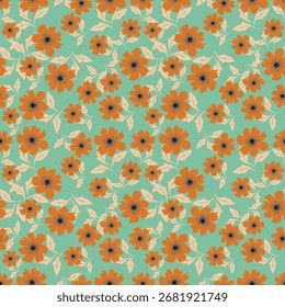 süßes Blumenmuster-Bild für Textil- oder Wanddekoration