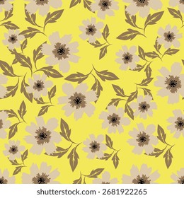 süßes Blumenmuster-Bild für Textil- oder Wanddekoration