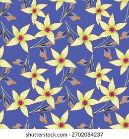 cute flower pattern image for fabric textile or wall decoration