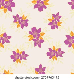 cute flower pattern image for fabric textile or wall decoration
