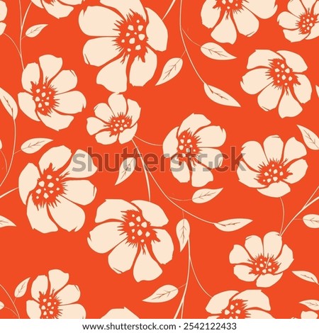 cute flower pattern image for fabric textile or wall decoration