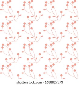 Cute Flower pattern on white background