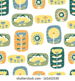  Cute flower pattern. Seamless pattern can be used for wallpaper, pattern fills, web page background, surface textures.