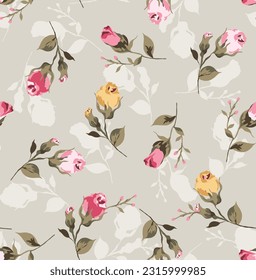 cute flower pattern suitable for fabric textile or wall decoration