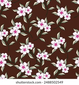 cute flower pattern suitable for fabric textile or wall decoration