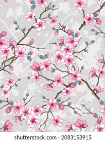 cute flower pattern textile illustration