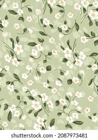 cute flower pattern textile illustration