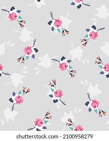 cute flower pattern textile illustration