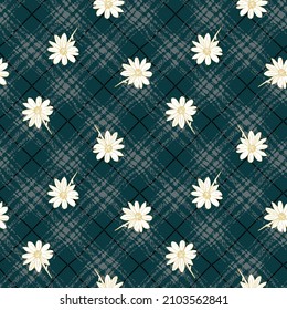 cute flower pattern textile illustration