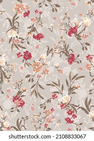 cute flower pattern textile illustration