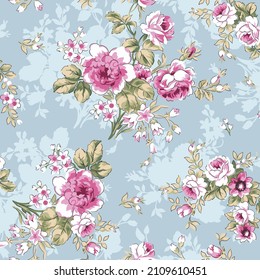cute flower pattern textile illustration