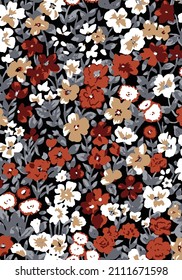 cute flower pattern textile illustration