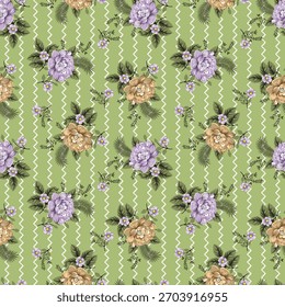süße Blume Muster Textil-Illustration